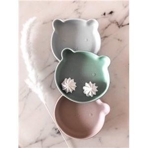 B-Talerzyk silikonowy Bear z przyssawką Blue mint