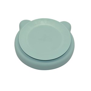 B-Talerzyk silikonowy Bear z przyssawką Blue mint