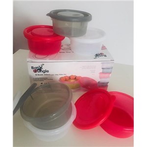 B-Pojemniki 300 ml ( 6 sztuk) pink-white-grey