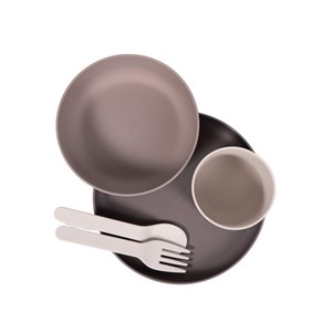 B-Zestaw naczyń 5 elem. BIOplastik CPLA grey