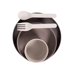 B-Zestaw naczyń 5 elem. BIOplastik CPLA grey