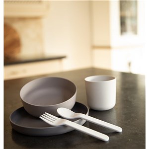 B-Zestaw naczyń 5 elem. BIOplastik CPLA grey