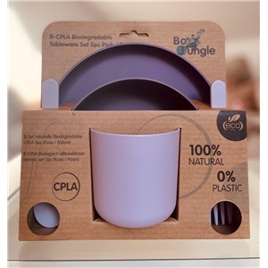B-Zestaw naczyń 5 elem. BIOplastik CPLA purplepink