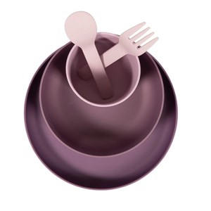 B-Zestaw naczyń 5 elem. BIOplastik CPLA purplepink