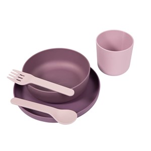 B-Zestaw naczyń 5 elem. BIOplastik CPLA purplepink