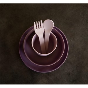 B-Zestaw naczyń 5 elem. BIOplastik CPLA purplepink