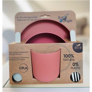 B-Zestaw naczyń 5 elem. BIOplastik CPLA terracotta