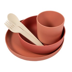 B-Zestaw naczyń 5 elem. BIOplastik CPLA terracotta