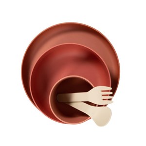 B-Zestaw naczyń 5 elem. BIOplastik CPLA terracotta
