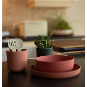 B-Zestaw naczyń 5 elem. BIOplastik CPLA terracotta