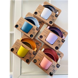 B-Zestaw naczyń 5 elem. BIOplastik CPLA ochre