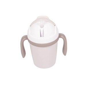 B-Kubek do picia ze słomką BIOplastik CPLA grey