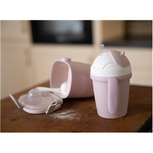 B-Kubek do picia ze słomką BIOplastik CPLA pink
