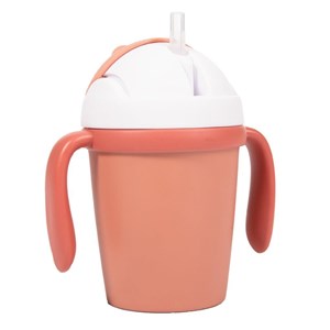 B-Kubek do picia ze słomką BIOplastik CPLA terraco