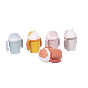 B-Kubek do picia ze słomką BIOplastik CPLA terraco