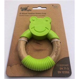 B-Gryzak drewniano-silikonowy Animals Green Frog