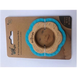 B-Gryzak drewniano-silikonowy Flower Blue