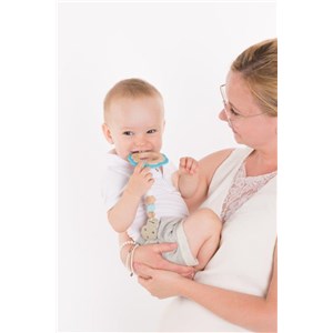 B-Gryzak drewniano-silikonowy Flower Blue