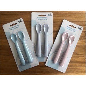 B-Łyżeczki silikonowe 2 szt. Blue mint