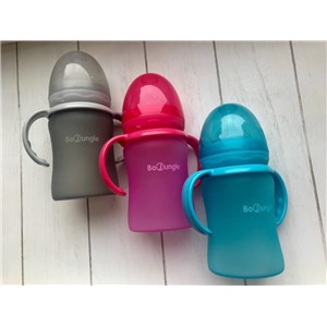 B-Thermo Butelka 150ml szkło/silikon Róż