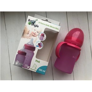 B-Thermo Butelka 150ml szkło/silikon Róż