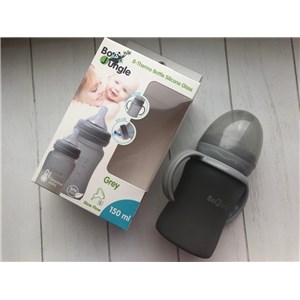 B-Thermo Butelka 150ml szkło/silikon Szary