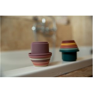 B-Silikonowa wieża z kubków Lovely Pink