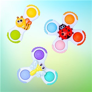 Sensoryczne spinnery z przyssawką 3 sztuki 12 m-cy