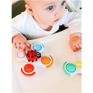 Sensoryczne spinnery z przyssawką 3 sztuki 12 m-cy