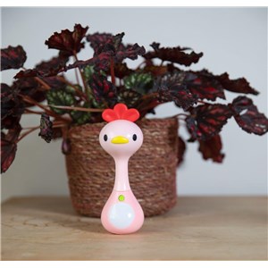 B-Sensoryczna grzechotka gryzak Light&Music KURCZA