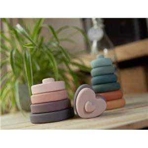 B-Silikonowa wieża układanka serca