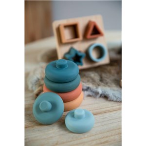 B-Silikonowa wieża układanka kółka