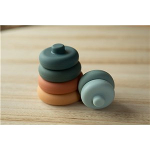 B-Silikonowa wieża układanka kółka