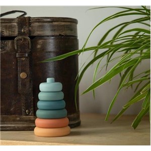 B-Silikonowa wieża układanka kółka