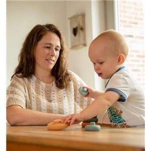 B-Silikonowa wieża układanka kółka