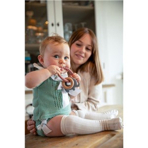 B-Silikonowy gryzak pierścień Elephant Pink