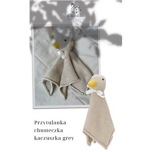Przytulanka chusteczka Kaczuszka grey Vanilla Cop