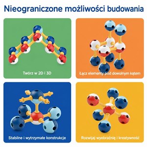 KUB Planet Edu XXL magnetyczne klocki 3D 150 elem. - zdjęcie 6