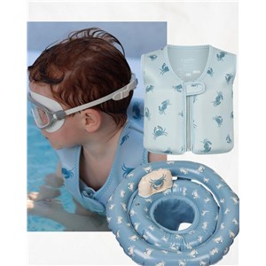 Koło do pływania Baby Blue Craby z siedziskiem