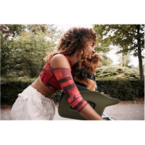 Fotelik koszyk rowerowy dla psa KVISP green M