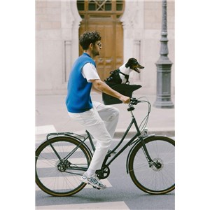 Fotelik koszyk rowerowy dla psa KVISP green M