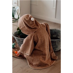 Ponczo kąpielowe, okrycie z kapturem Oak Beige