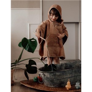 Ponczo kąpielowe, okrycie z kapturem Oak Beige