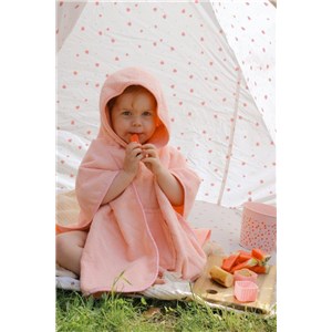 Ponczo kąpielowe, okrycie z kapturem English Rose