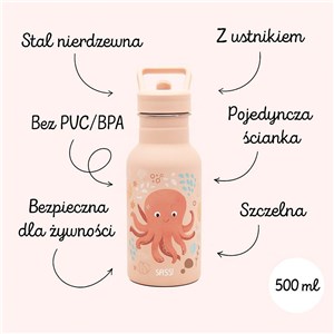Butelka na wodę bidon 500 ml Ośmiornica SASSI