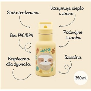 Butelka termiczna 350 ml Leniwiec SASSI - zdjęcie 4
