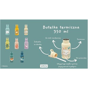 Butelka termiczna 350 ml Jednorożec SASSI