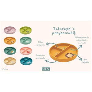 Talerz silikonowy z przyssawką Ośmiornica SASSI