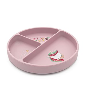 Talerz silikonowy z przyssawką Jednorożec SASSI