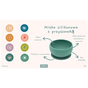 Miska silikonowa z przyssawką Jednorożec SASSI